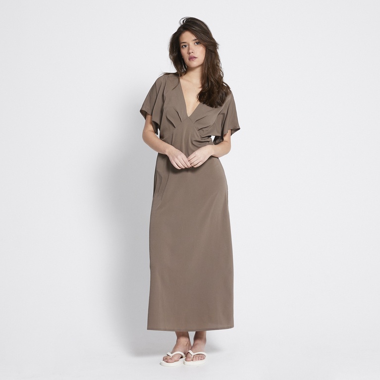 V-neck crepe dress "Selena"